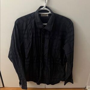 Burberry Men's Blue Button-Up Shirt